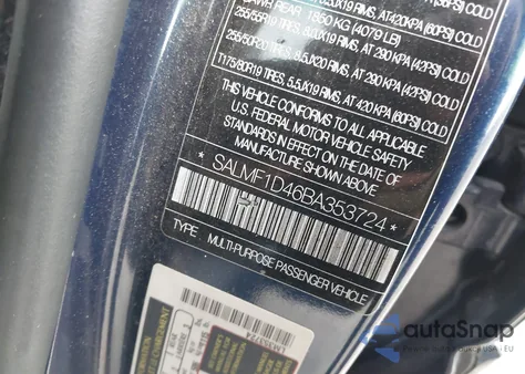 2011 Land Rover Range Rover Hse z USA, uszkodzony, nr VIN SALMF1D46BA353724